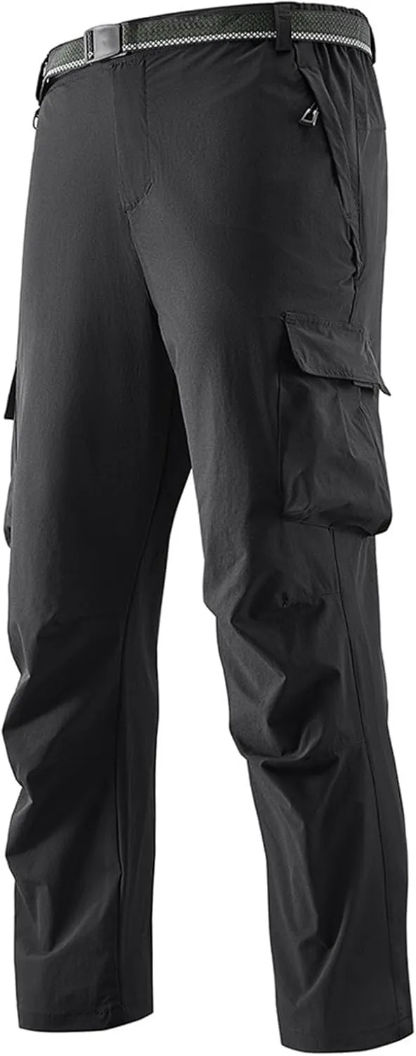 ADHOWBEW Mens Tactical Pants Stretch Construction Work Big and Tall Waterproof Pockets Joggers