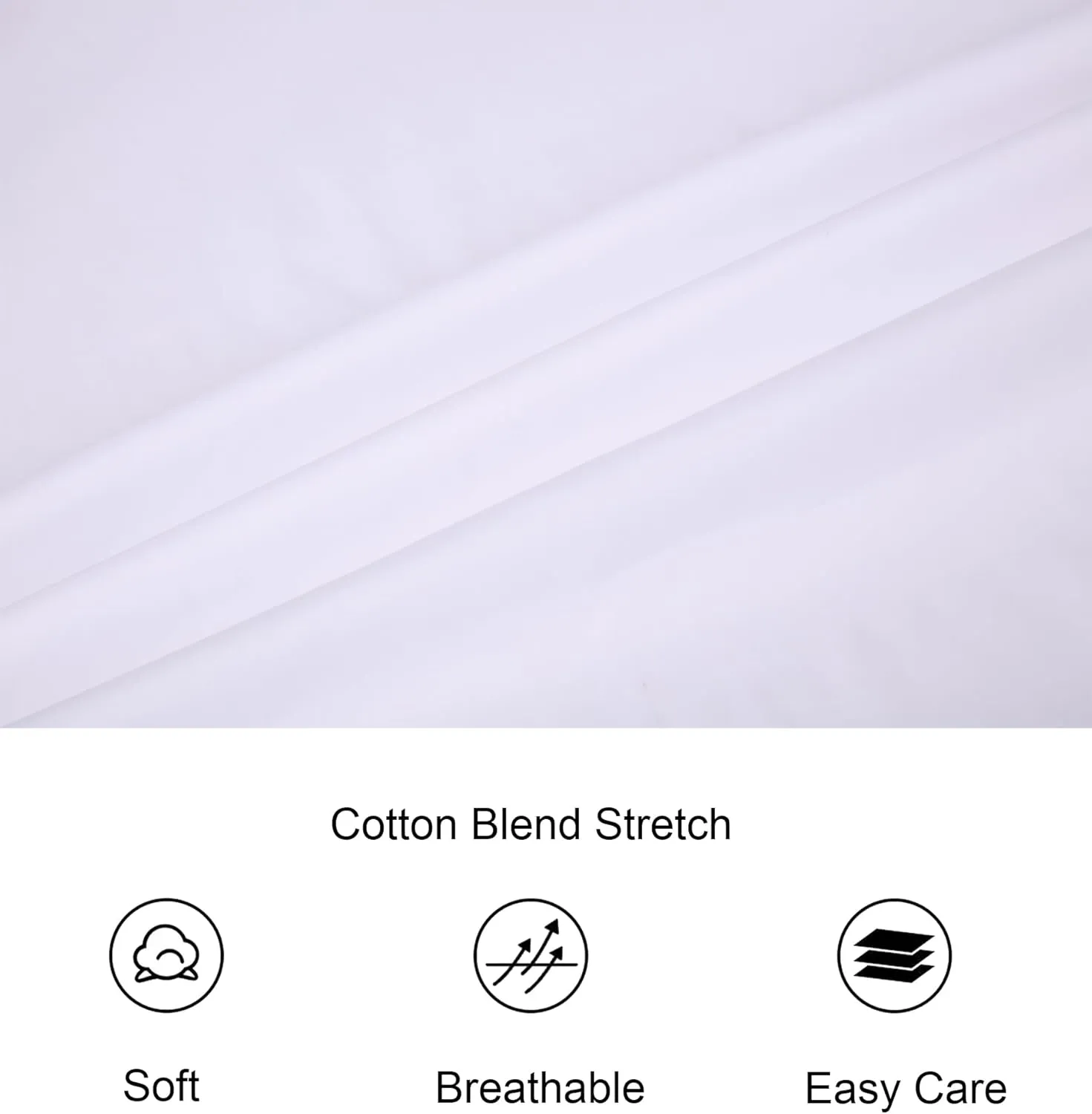 Alex Vando Mens Dress Shirt Easy Care Slim Fit Long Sleeve Cotton Stretch Button Down Shirt