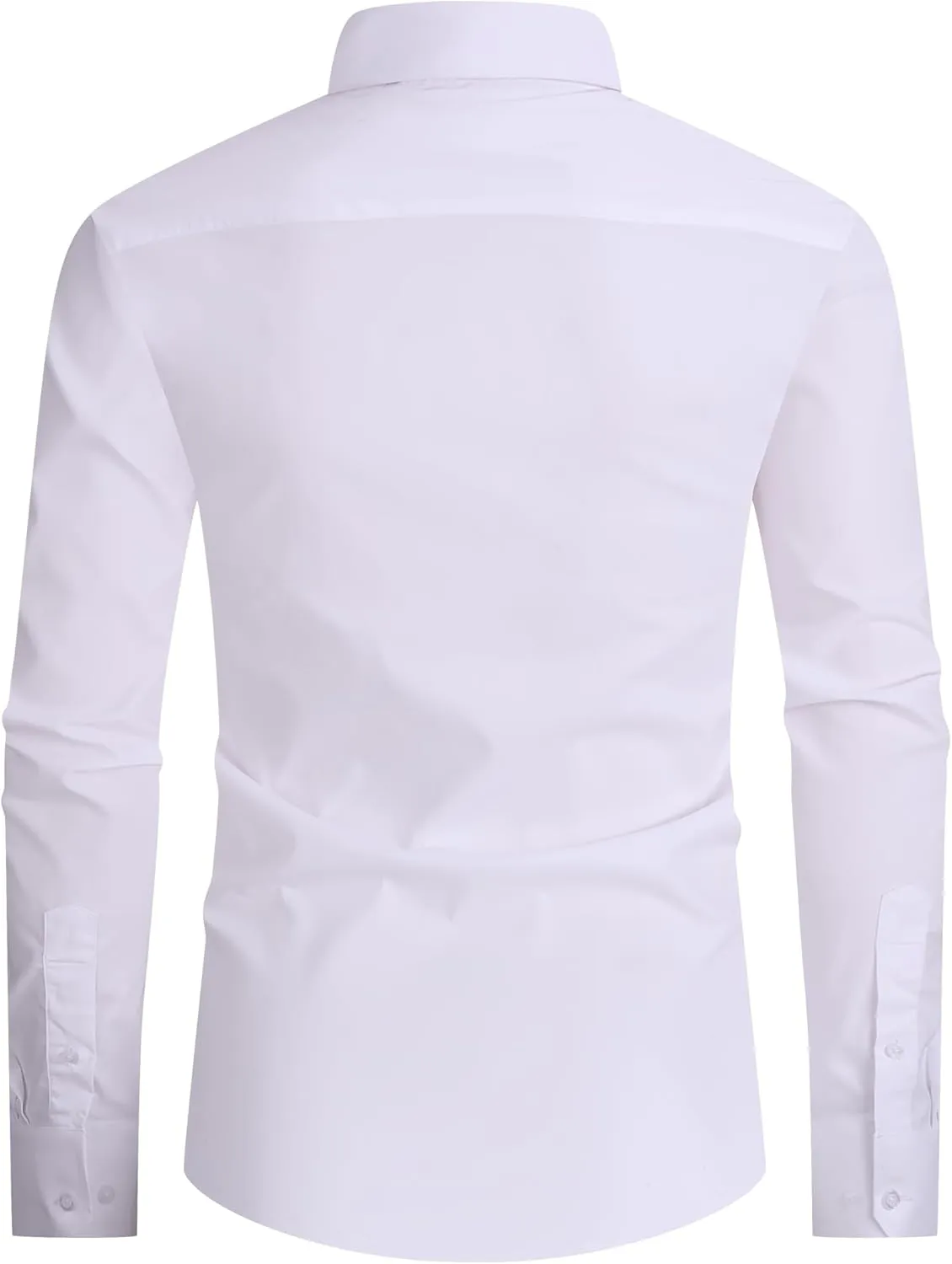 Alex Vando Mens Dress Shirt Easy Care Slim Fit Long Sleeve Cotton Stretch Button Down Shirt