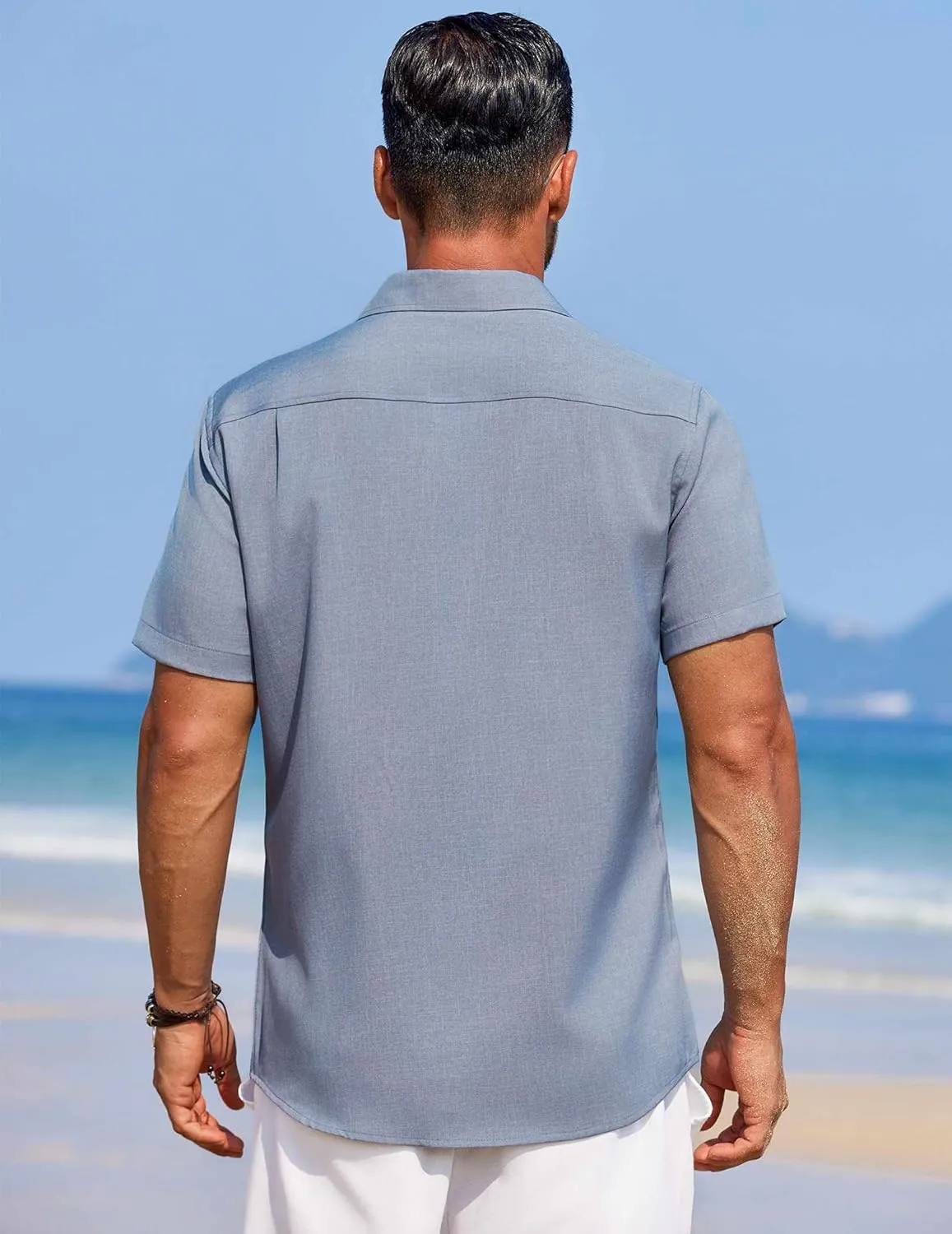 COOFANDY Men's Summer Beach Vacation Shirt Casual Button Down Short Sleeve Shirt Hawaiian Tropical Resort Wear