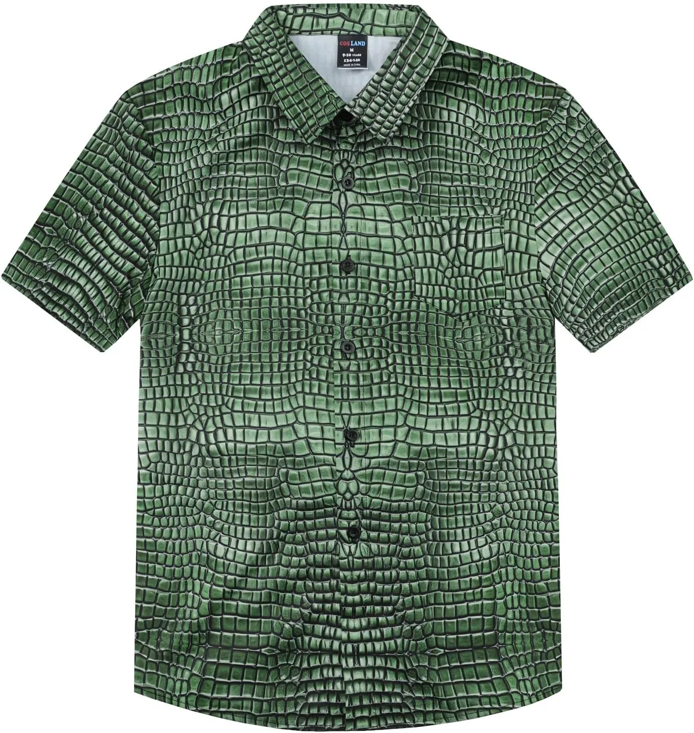 COSLAND Boys' Animal Print Hawaiian Shirt Kids' Novelty Button Down Shirt, X-Small-Large