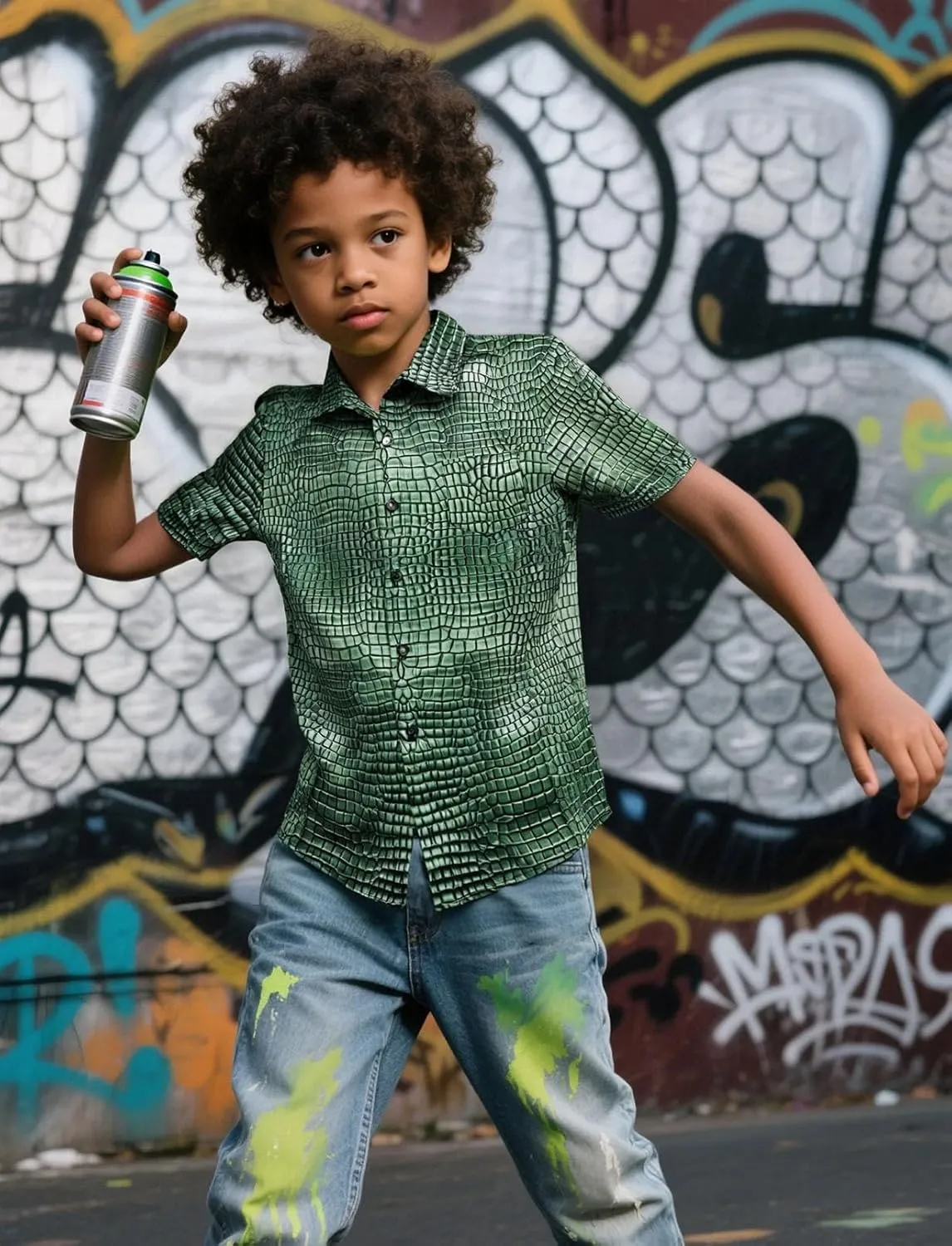 COSLAND Boys' Animal Print Hawaiian Shirt Kids' Novelty Button Down Shirt, X-Small-Large