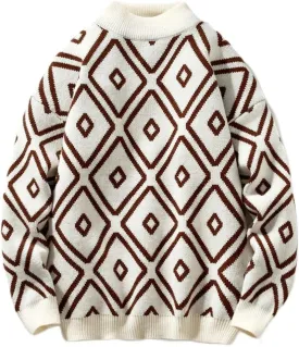 CSCDD Men's Sweater Bottoming Knitted Sweater Velvet Thickened Paragraph Autumn and Winter Half Turtleneck(3X-Large)