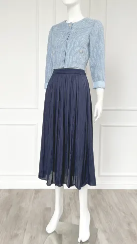 Premium Delphia Silky Shine Long Flare Skirt for Women