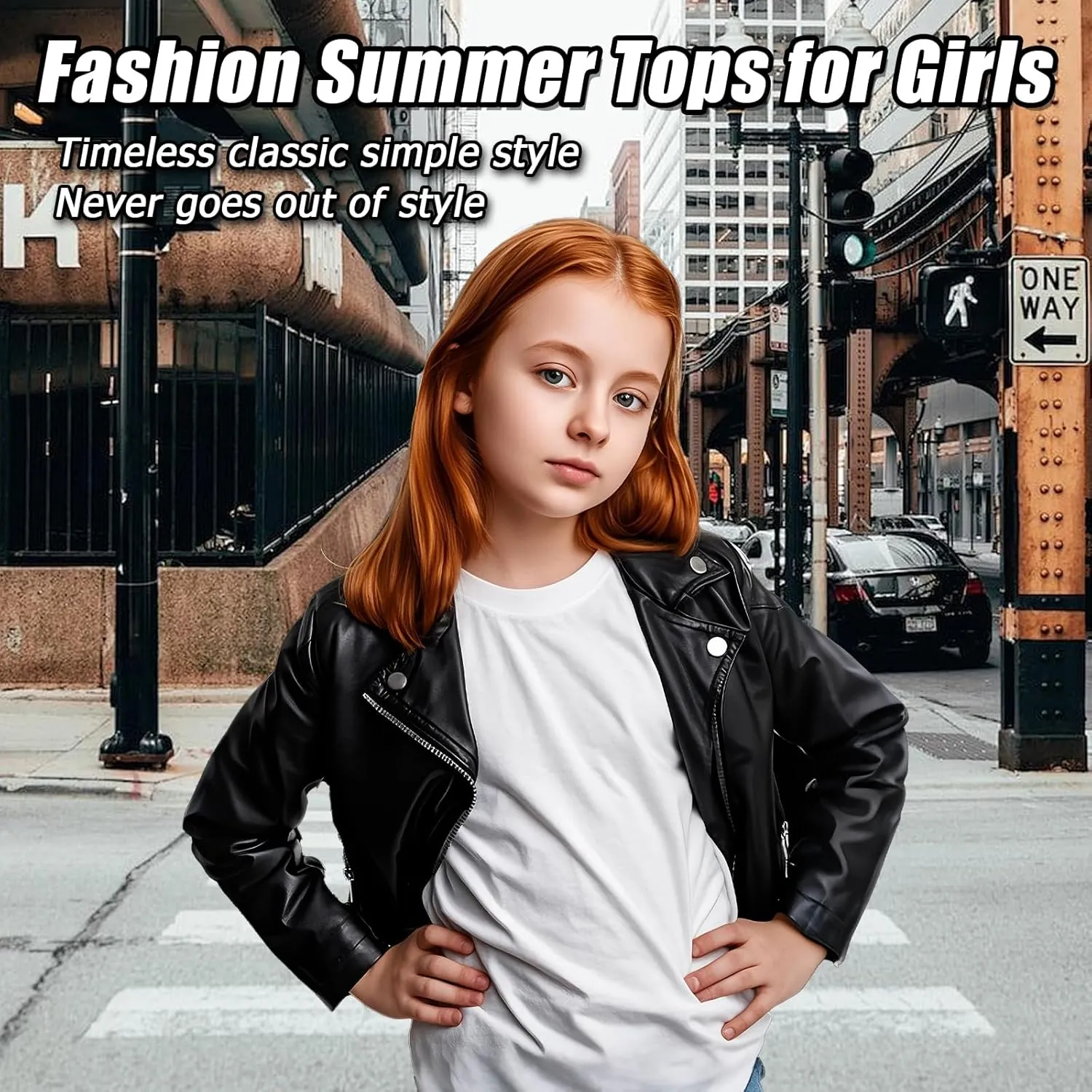Girls Short Sleeve T Shirts Soft Cotton Summer Tops Kids Casual Crewneck Basic Tees Shirts Blouse Clothes for Girls, 5-14Y