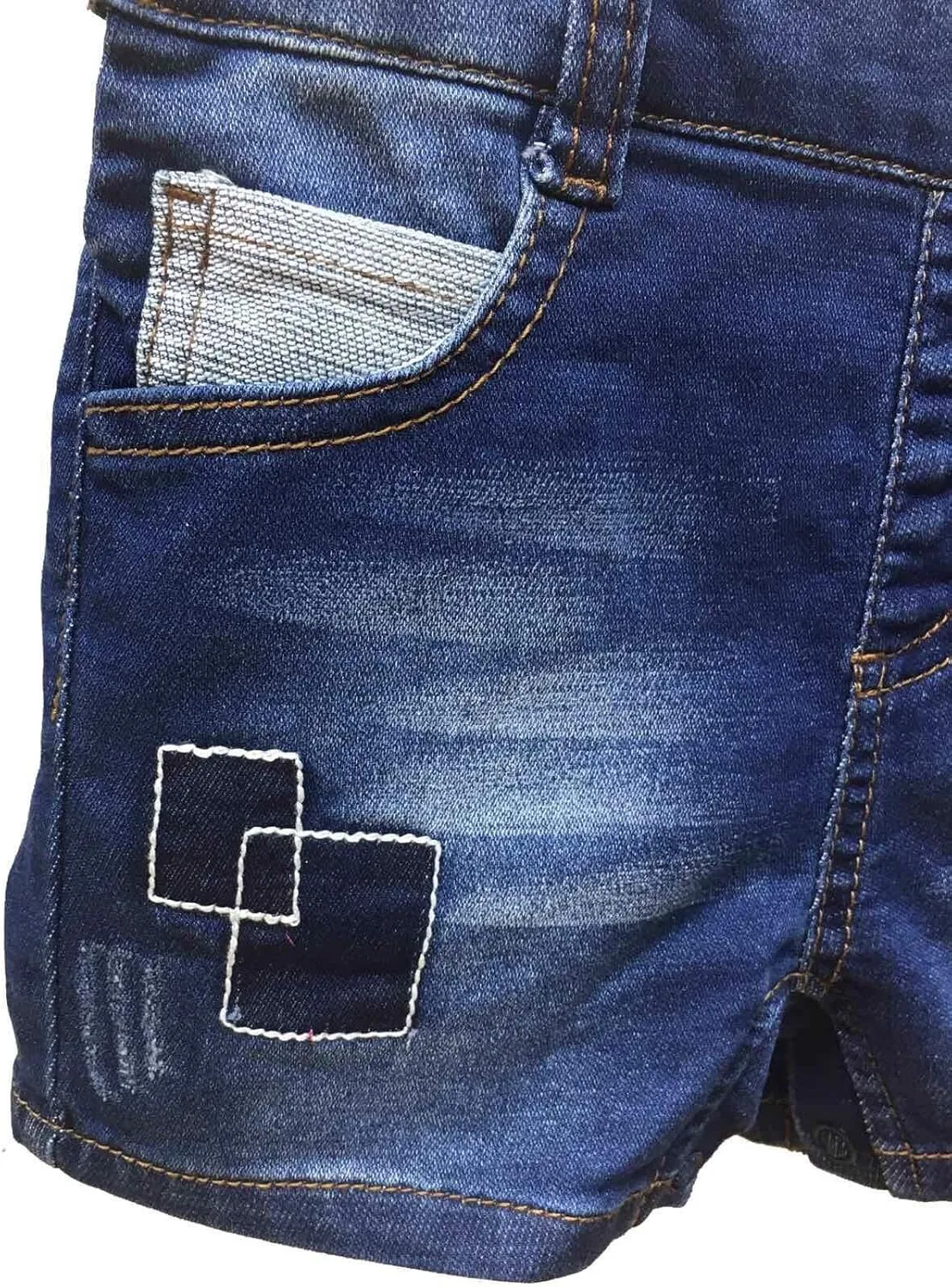 KIDSCOOL SPACE Baby & Little Girls/Boys Summer Shorts,Adjustable Jean Shortall Overalls