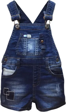 KIDSCOOL SPACE Baby & Little Girls/Boys Summer Shorts,Adjustable Jean Shortall Overalls