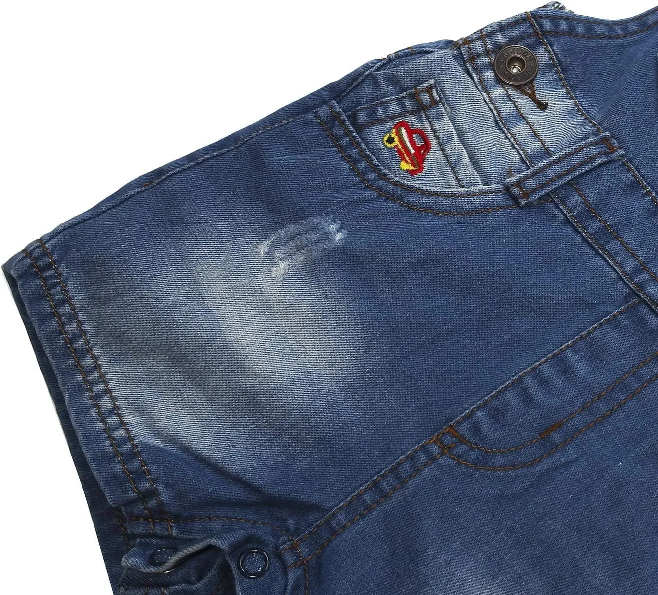 KIDSCOOL SPACE Baby & Little Girls/Boys Summer Shorts,Adjustable Jean Shortall Overalls
