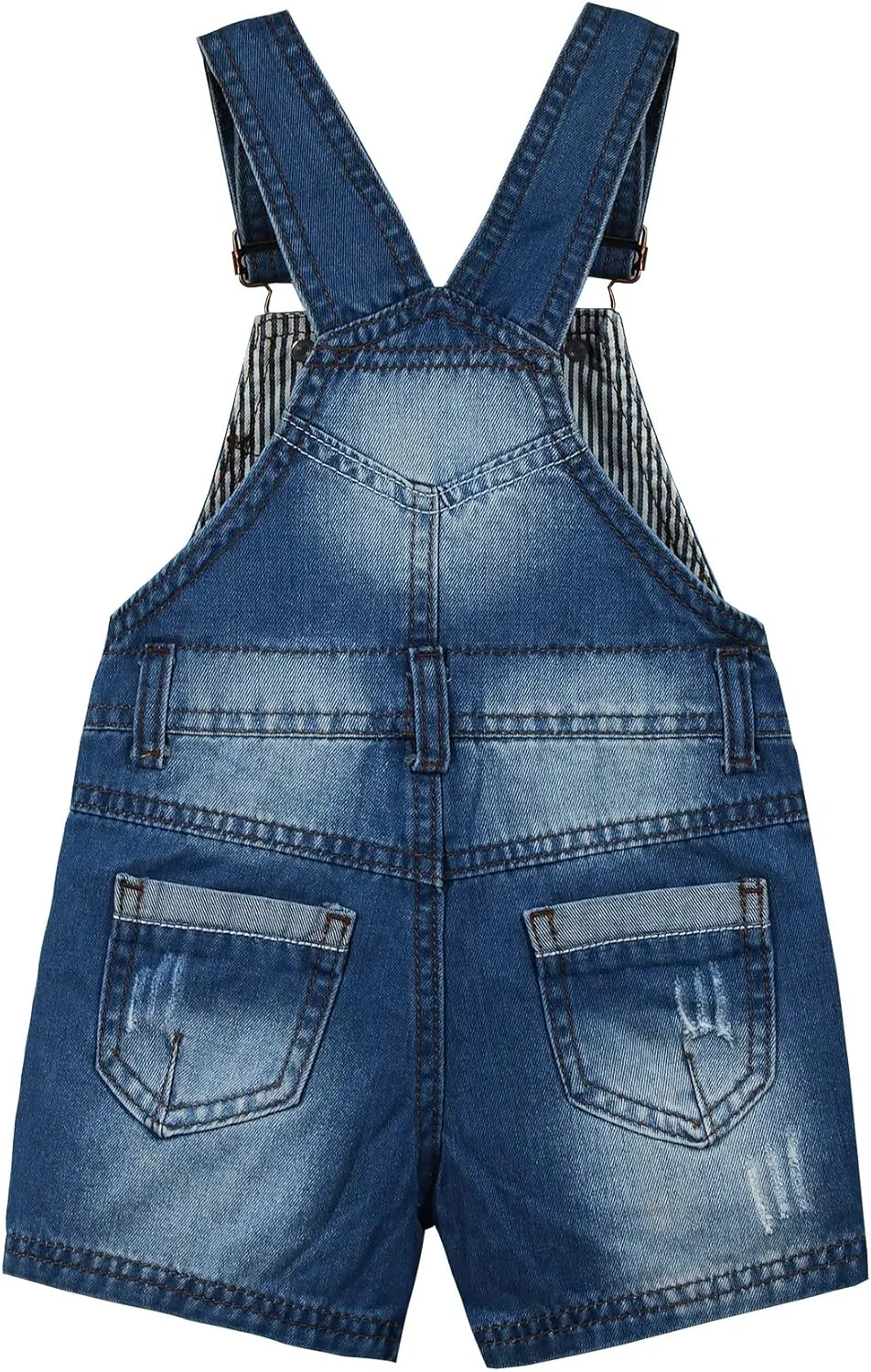 KIDSCOOL SPACE Baby & Little Girls/Boys Summer Shorts,Adjustable Jean Shortall Overalls
