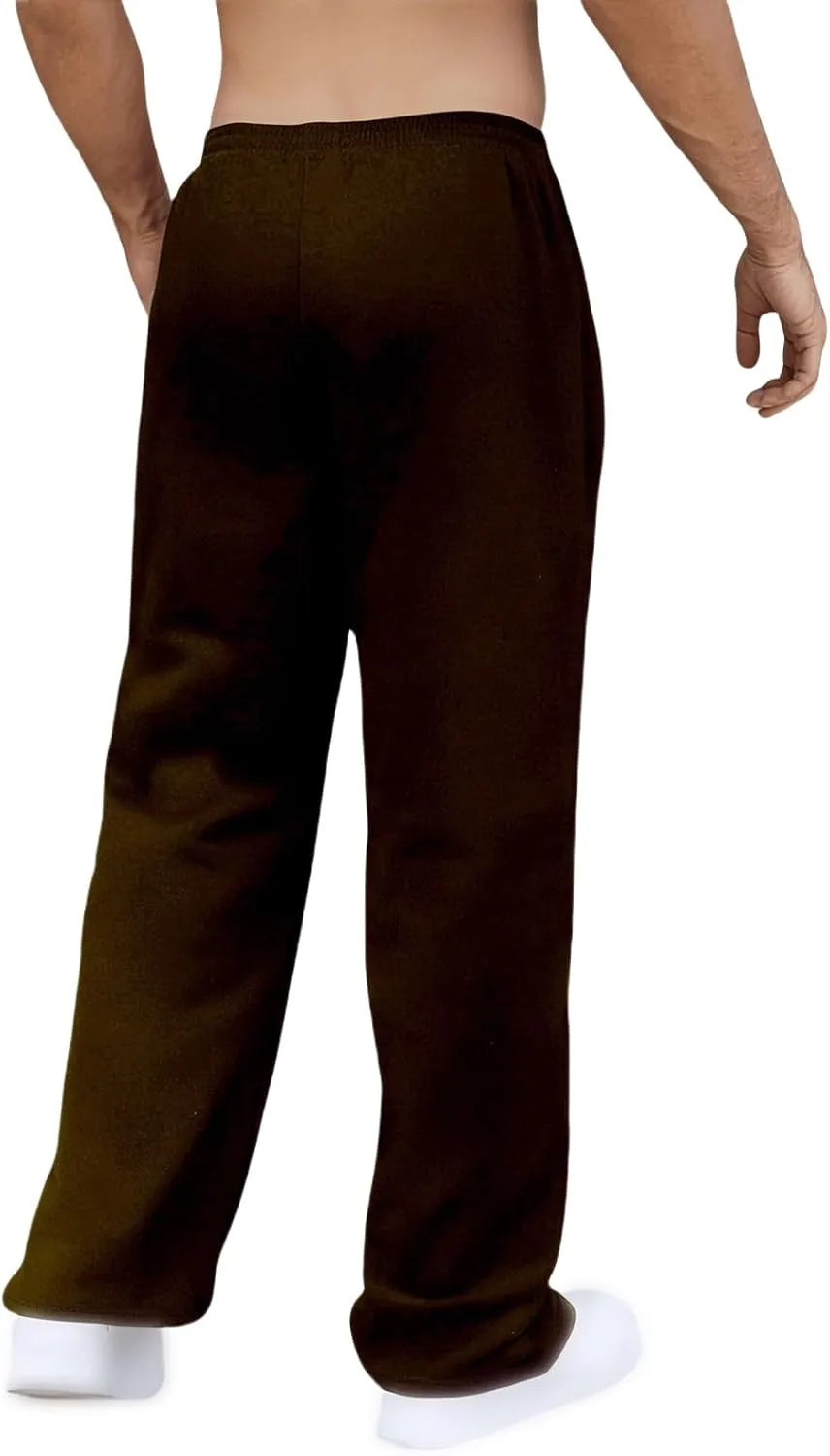 Men's Baggy Sweatpants Striped Side Drawstring Waist Track Pants Open Bottom Wide Leg Lounge Trousers Streetwear