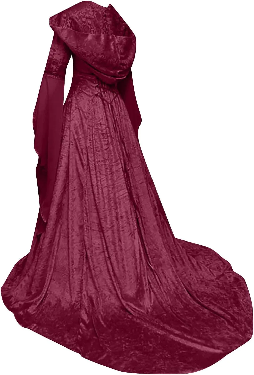 SHOPESSA Women's Gothic Dress with Hood Medieval Costume Corset Renaissance Dress Victorian Dress
